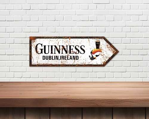 Guinness metal sign - guinness, sign,