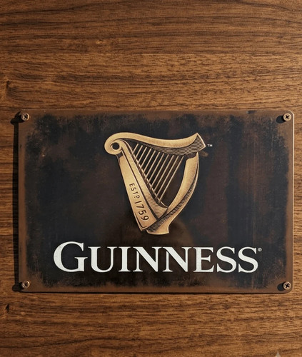 Guinness gold harp - gold, metal