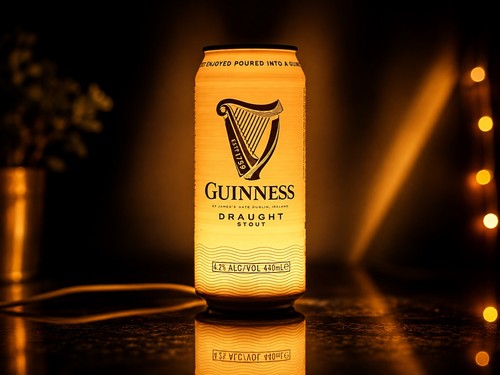 Guinness can shaped lamp - guinness, light