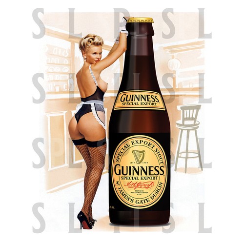Guinness bottle pin - pin, up
