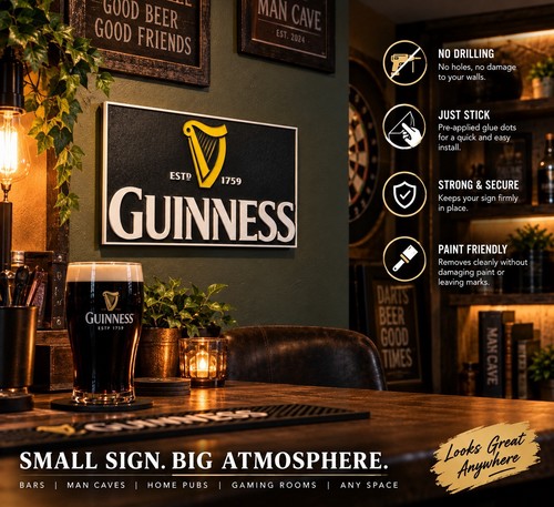 Guinness home bar - guinness, sign
