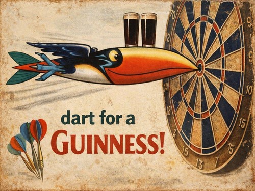 Guinness stout darts - stout, metal