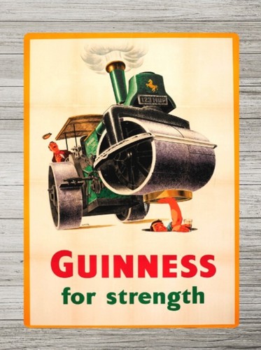 Retro guinness strength metal - retro,
